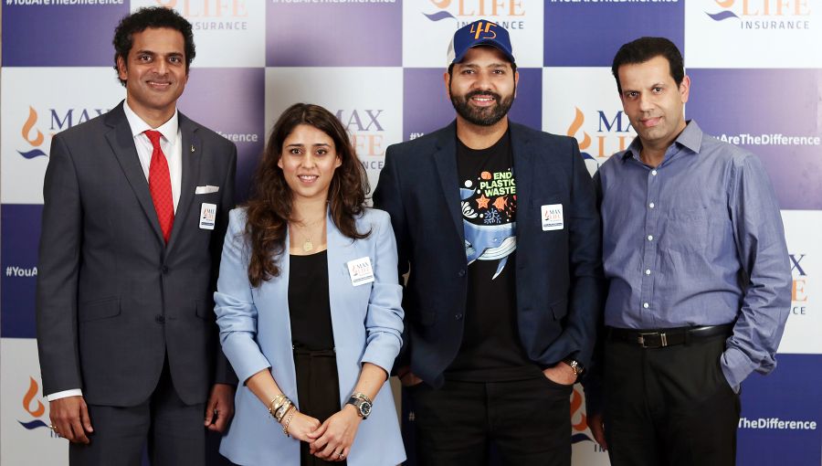Max Life Insurance announces cricketer Rohit Sharma and wife Ritika Sajdeh as brand ambassadors